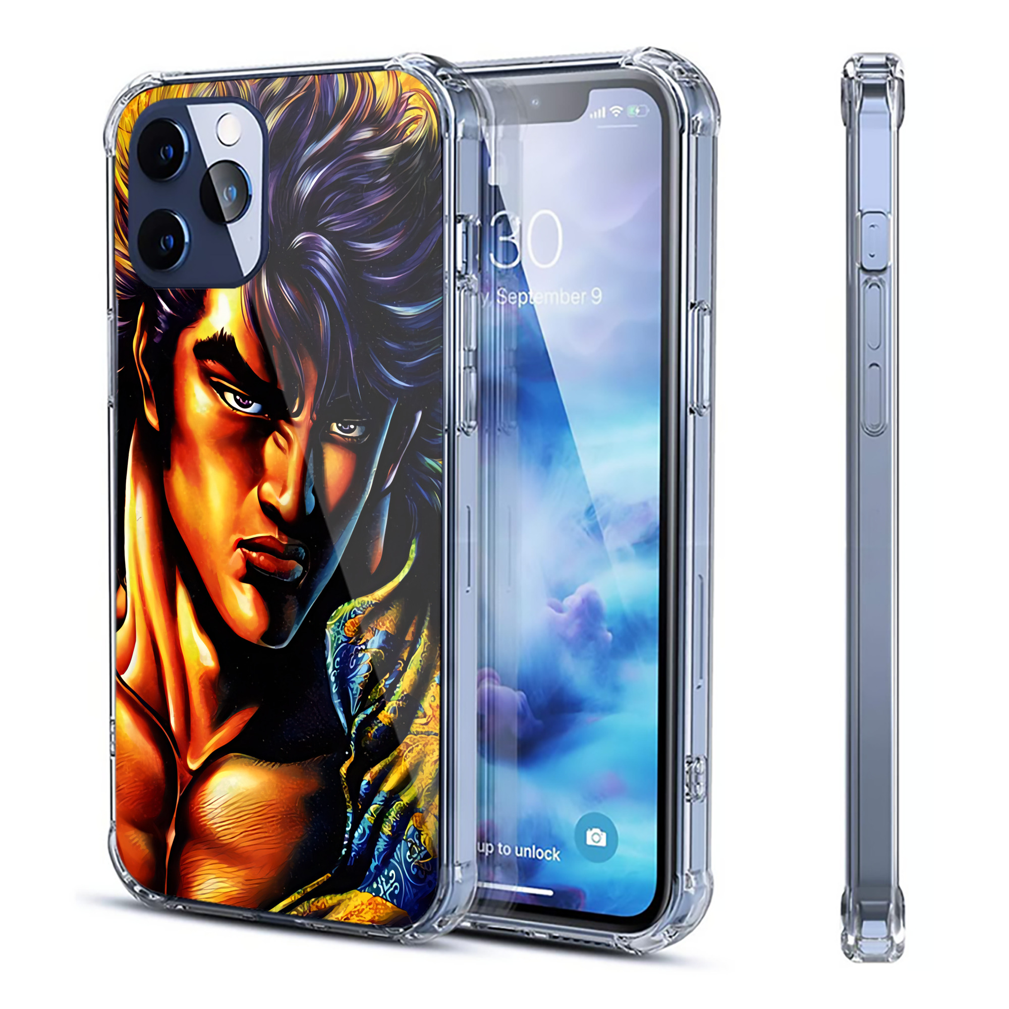 （画像用） 北斗の拳 Fist of the North Star 【iPhone 12シリーズ対応】透明スマホケース（クリアソフトケース）